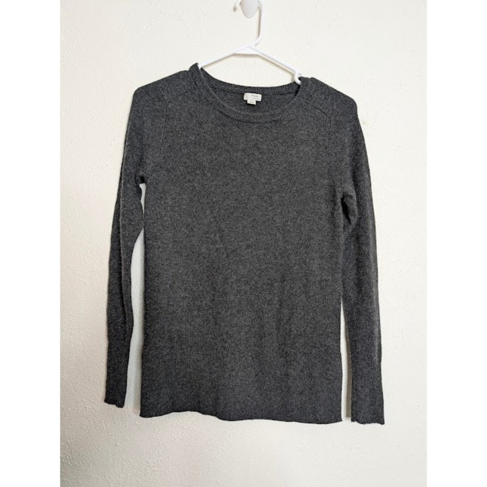 Halogen Cashmere Crewneck Sweater Gray Long Sleeve Pullover Women‎ Size Small